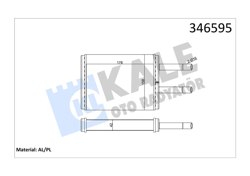 KLR-346595 Kalorifer Radyatoru Mazda 626 92-97