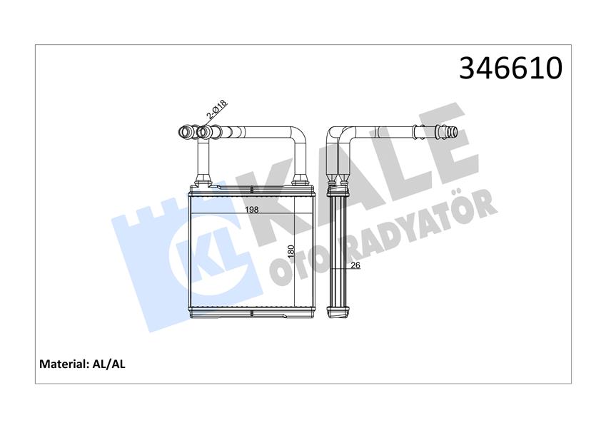 KALE 346610 Kalorifer Radyatoru Mercedes X218 C219 C218 W211