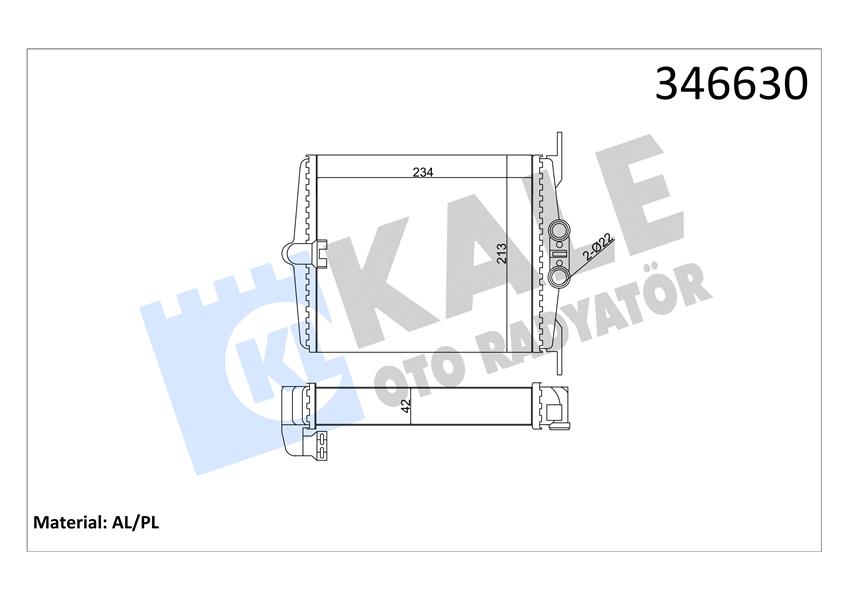 NIS-72019 Kalorifer Radyatoru Mekanik (Mercedes Benz W140  S-Class)
