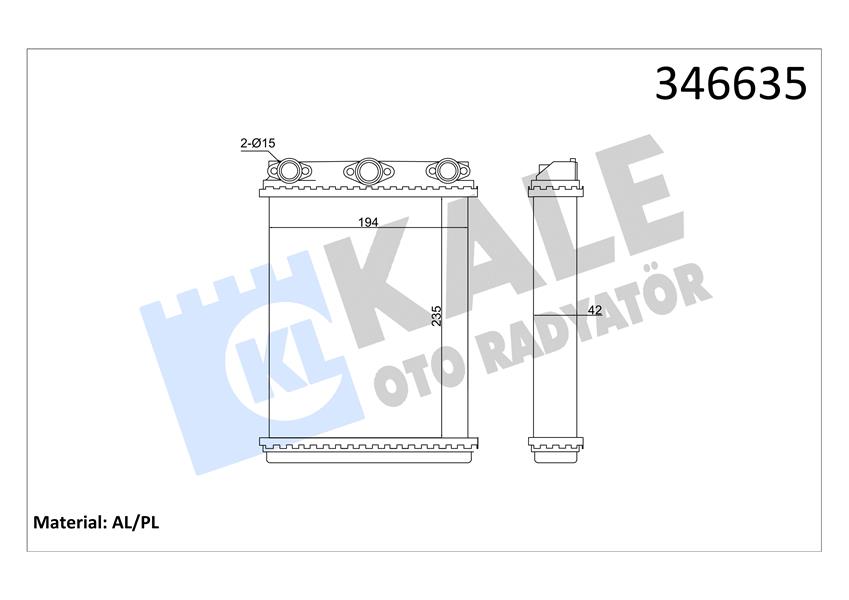 KALE 346635 Kalorifer Radyatoru Mercedes W124 S124 C124