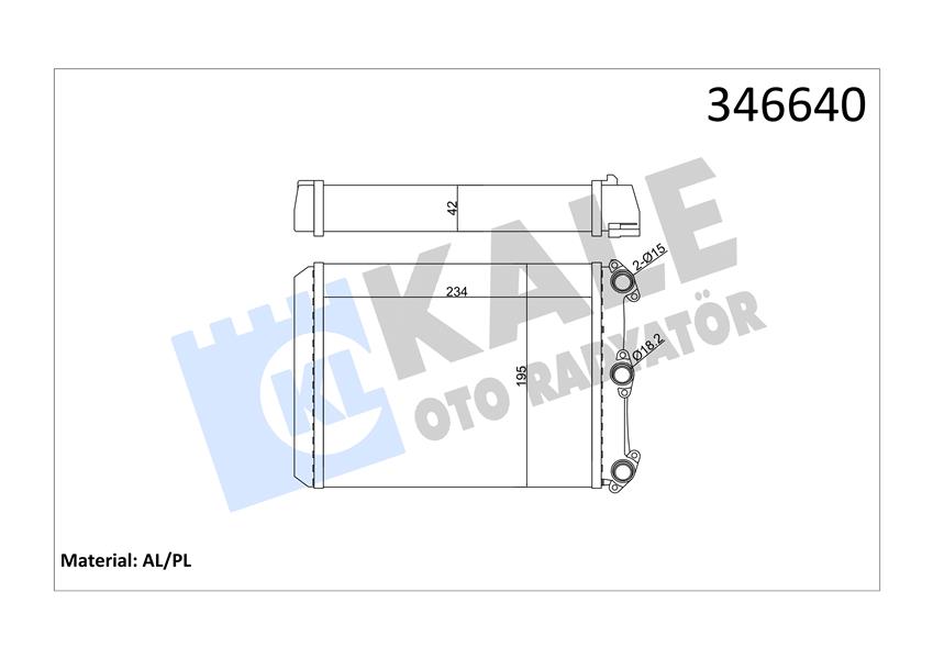 KALE 346640 Kalorifer Radyatoru Mercedes W123 S123 C123