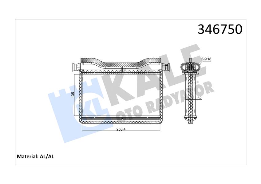 KALE 346750 Kalorifer Radyatoru Bmw N47 F10 F01 F07