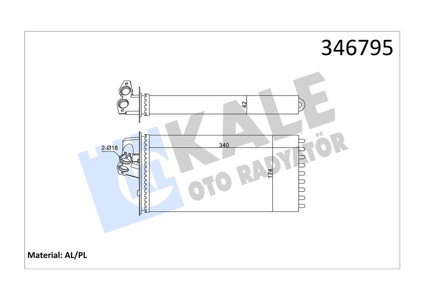 41-2804 Kalorifer Radyatoru Mekanik Mercedes Vito (638) 108 Cdi - 110 Cdi - 112 Cdi 1997-2003