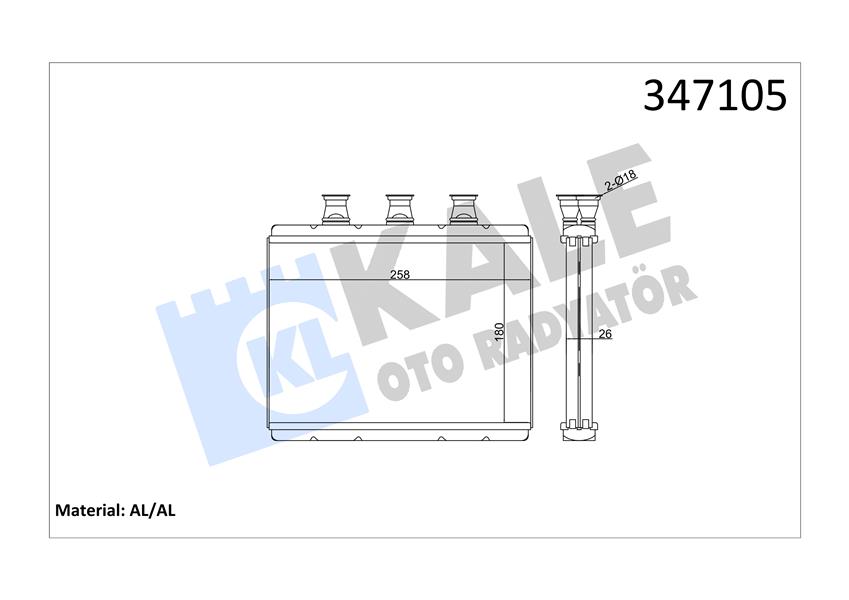 KLR-347105 Kalorifer Radyatoru (Bmw 7 Seri E65-E66 02-08 )