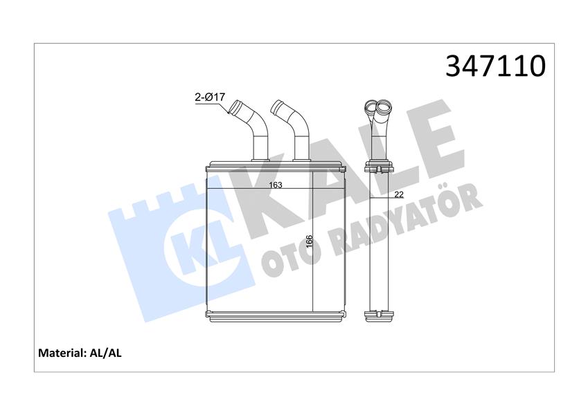 MGA-81185 Kalorifer Radyatoru Kia Rio 2000-2005