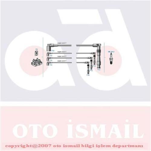 DODUCO 7817 Buji Kablosu Takimi Set Opel Astra F-Corsa-Vectra B-Tigra 1.4-1.6 16v Ecotech 94> X14xe-X16xel