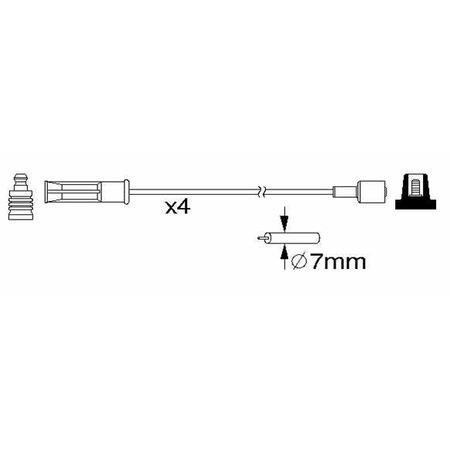 DODUCO 7681 Buji Kablosu Mgn 1.6 99 >-R19 1.2 99 >-Clio Ii 1.2 Ie 99 >-Kng 1.2 98 >-Logan 1.4 02 > K7m