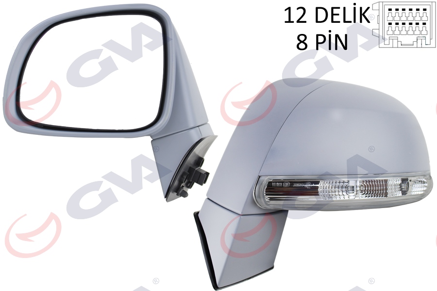 GVA 1099178 Diş Dikiz Aynasi Sol Captiva 07> Elektrikli Isitmali Katlanir Sinyalli Astarli Konveks