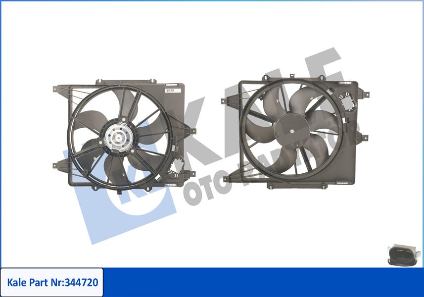 KALE 344720 Fan Motoru Pervaneli Clio Ii-Kng 97>Mgn I-Scenic I 99-03 Ac