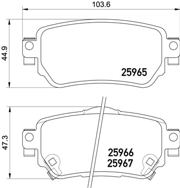 MGA-55651 Fren Balatasi Arka Nissan Qashqai J11 2013-/ Xtrail T32 15-/ Renault Kadjar Koleos 2015-/