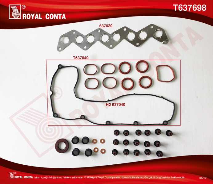 ROY-T637698 Üsttk Conta Reinz Keçeli-S.Lastikli-Skc'Siz Peugeot 2.0 Hdi-Ford 2.0 Tdci