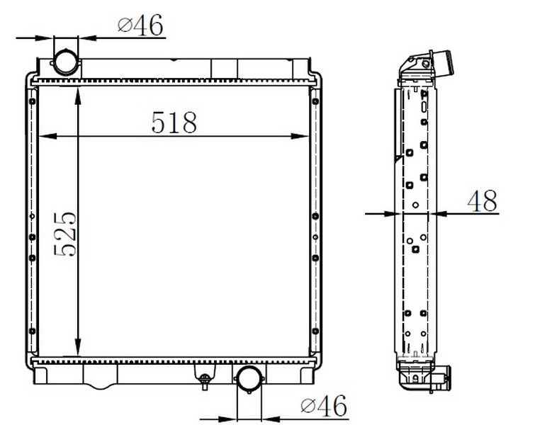 16-3024B Su Radyatoru Brazing Braketli Mitsubishi Prestij Deluxe 3.0 D 2005-2011