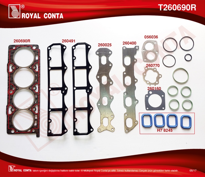 ELR-710.370 Ust Takim Conta ( Fiat Albea Brava Bravo Marea Palio 1.6 16v 96-)