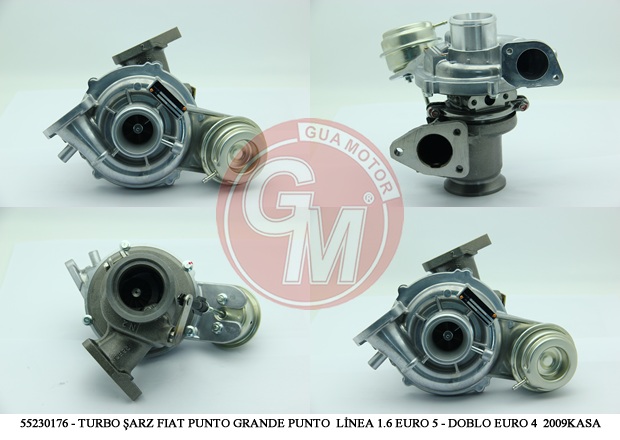 GUA 40613 Turbo Şarj Fiat Bravo Punto Grande Punto Linea Egea 1.6 Euro 5 - Doblo Euro 4 2009kasa