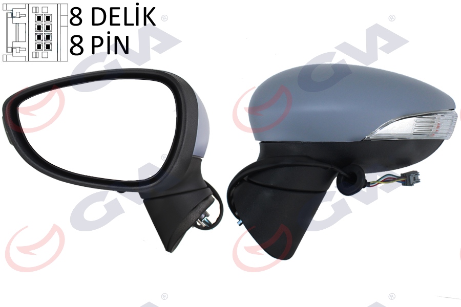 FORD 8A6117683GK5YYW Diş Dikiz Aynasi Sol Ford Fiesta 08> Elektrikli Isitmali Katlanir