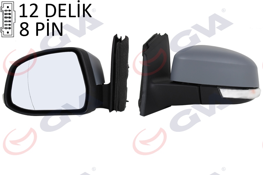 GVA 1035210 Diş Dikiz Aynasi Sol Ford Focus 12> Elektrikli Isitmali Astarli Sinyalli Sensörlü Alt Aydinlatmali K Atlanir