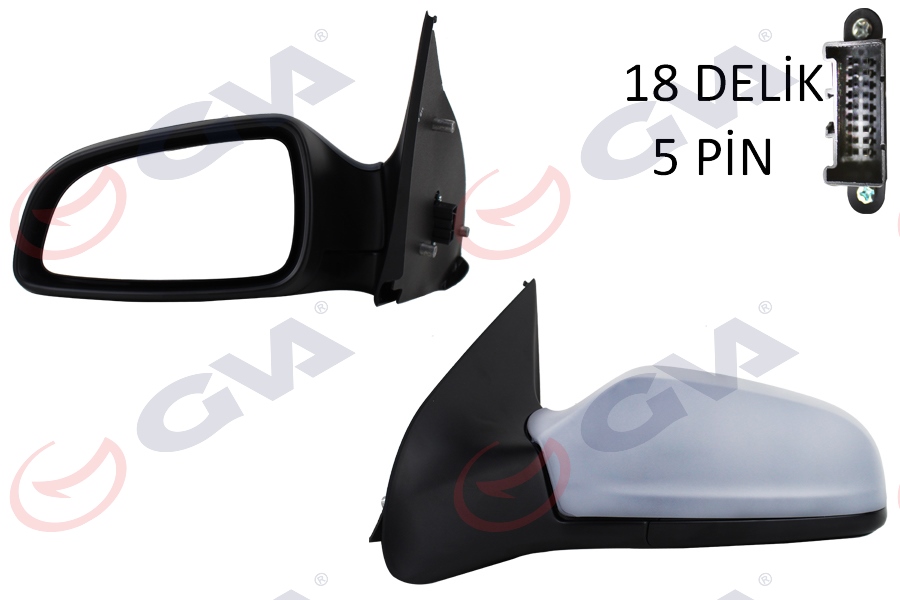 GVA 1090150 Diş Dikiz Aynasi Sol Astra H 04> Elektrikli Isitmali Astarli Asferik 5 Fiş Vm-968ehpal 13312982