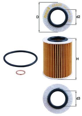 MAHLE OX825D Yag Filtresi Bmw N13 F20 F21 F30 F31 F35