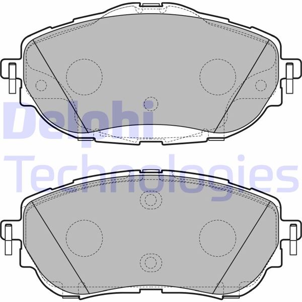 DELPHI LP2691 Ön Fren Balata Toyota Auris Corolla 1.33l 1.6l 1nr-Fe 1zr-Fae Nre180 Zre181 Zre185 12-> / 1.4l 1nd-Ftv Nde180 12->