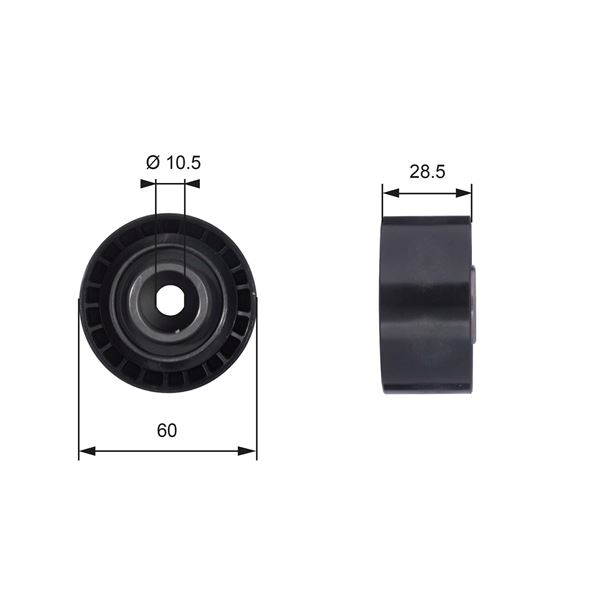 GATES T42036 Eksantrik Gergi Rulmani Orta Ford Escort-Mondeo 95> 1.6-1.8-2.0 Zetec