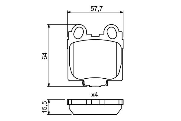 BOSCH 0986494231 Arka Balata Lexus Gs 300 00 > 300 T3-400 97-00 -430 00 > Lexus Is 200-300 99 >