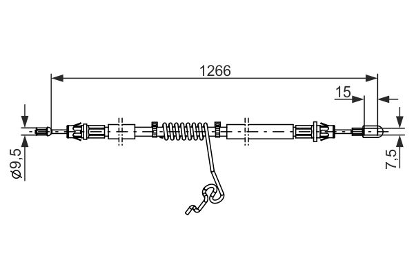 BOSCH 1987482281 El Fren Teli Arka Sag Ford Transit 06> Tek Teker Van-Kombi
