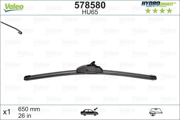 RNX.RB2705 Peugeot 206 Ym Kollu Silecek Süpürgesi Tk 01> 650+400 Mm