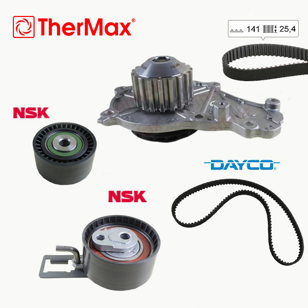 THERMAX T16.182 Devirdaimli Eksantrik Gergi Kiti 141x25.4 C5 Iii-C4 Ii-Ds4-P208-P308-P3008-P5008-2008-Partner Tepe Berlingo Iii-C3 Iii-Ds3-Ds5-P301-C Elysee Dv6c-Dv6dted E5 -Transit Courier-B-Max-C-Max 1.6tdci Euro5