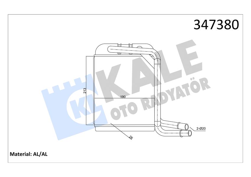 KALE 347380 Kalorifer Radyatörü Tranporter T5-T6 03 >