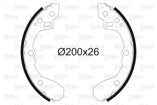 VALEO 564000 X Arka Pabuç Balata Kia Rio-1.3 1.5 00-2.05 Kio Kombi 1.3 1.5 00-2.05 200x25