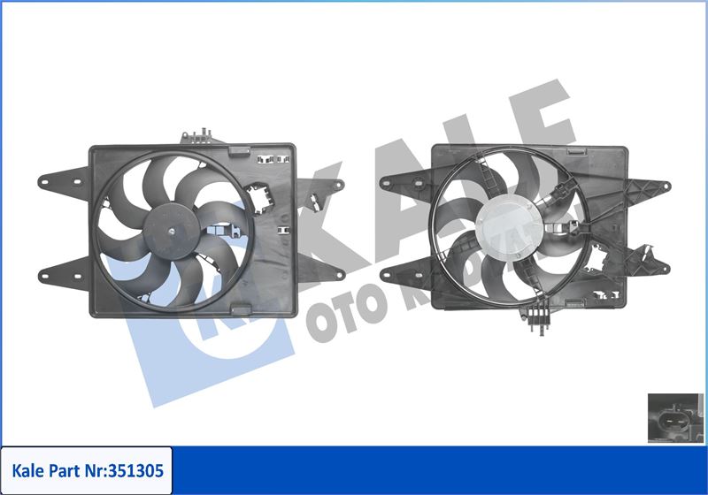 KAL 351305 Fan Motoru Davlumbazli (Tekli) Doblo