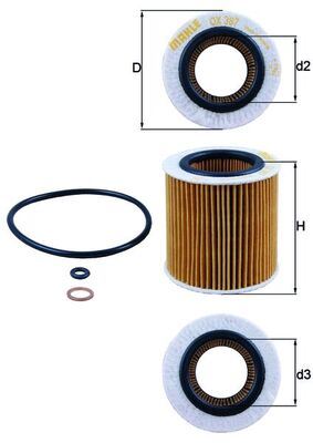 MAHLE OX387D Yag Filtresi Bmw N20 N52 N53 N54 E81 E87 F20 E90 E92 E93 F30 F31 F34 F35 F32 F36 E60 E61 F15 E85 E89 F25 F26 E70 E71