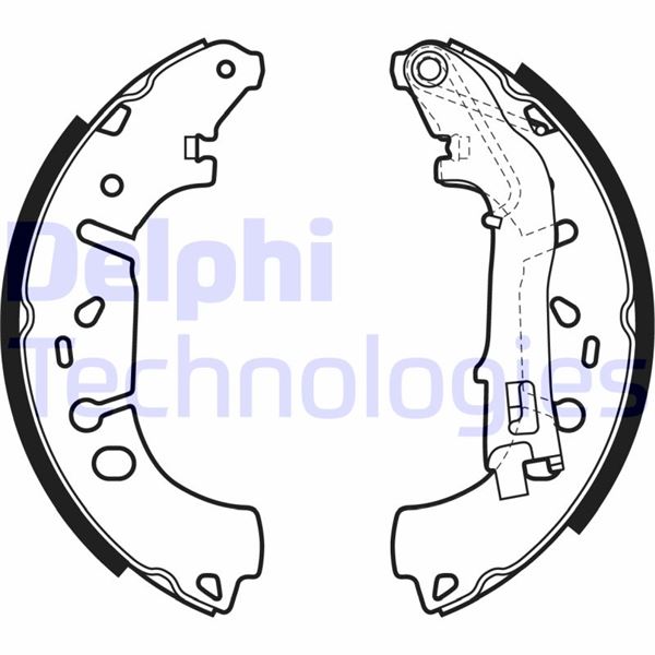 DELPHI LS1981 Arka Pabuç Balata Fiat Fiorino 09> Grande Punto 05>13 Linea 07> Punto Evo 09>12 Punto 12> Citro N Nemo 09> Peugeot Bipper 08> Opel Corsa D 09>14 Corsa E 14> Adam 12> 228x42
