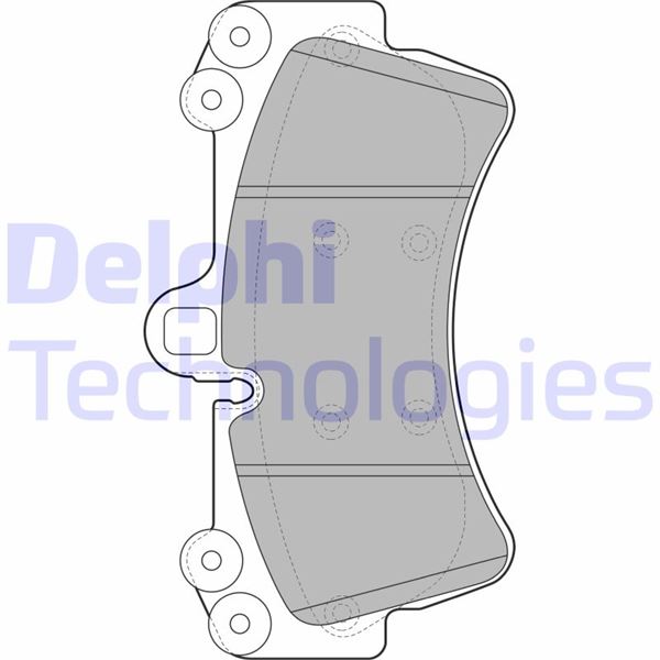 DELPHI LP1997 Ön Balata Vw Touareg 3.2 V6 02-06 3.6 V6 Fsi 05-10 Azz-Baa-Bkj-Bmv-Bmx-Brj 189.9x16.6x106.27