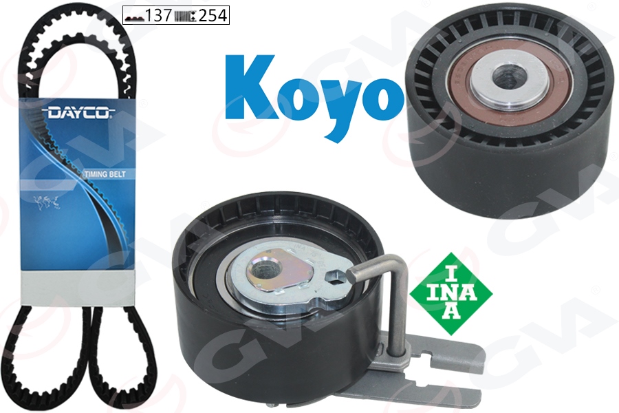 GVA 59T4315OE Eksantrik Gergi Kiti P206-P207-P307-P308-P407-P3008-Expert-Partner-Berlingo-Jumpy-C2-C3-C4-C5- Xsara-Focus Ii-Fiesta V-Vi Volvo S40-C30-V50-Fiat Scudo Euro4 1.6 Hdi-Tdci
