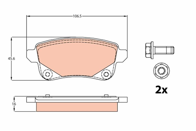 WDB703 Fren Balata Arka Renault Megane Iv Sedan (Lv--) (Elektronik El Freni Olan Araclar Icin) 1.5 Dci 2016- / Nissan Juke (F16) 2019-