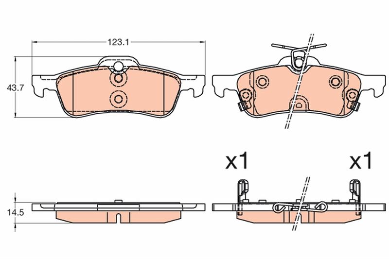 05P2076 Fren Balata Arka Ikazli Honda Civic Ix 1.6i 2012-2016/ Civic Ix 1.6 I-Dtec 2012-2016/ Civic Ix 1.4i 2012-2016/ Toyota Yaris (P13) 1.4 D-4d 2011-/ Yaris (P13) 1.33 2011-/ Yaris (P13) 1.5 Hybrid 2011-