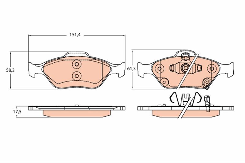 WDB334 Fren Balata On Toyota Yaris (P9) 1.0 Vvt-I 2006-2010/  Yaris (P9) 1.3 Vvt-I 2006-2010 / Yaris (P9) 1.4 D-4d 2006-2010