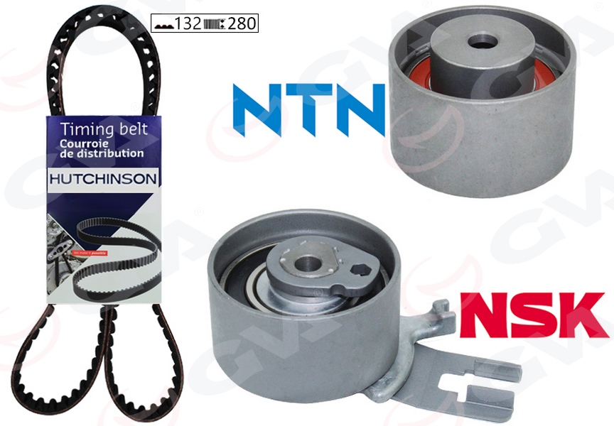 GVA 59T9990H Eksantrik Gergi Kiti 132x280 Volvo C30 C70 S60 S80 V70 > Xc60 Xc70 Xc90 2.4tdi 20v K015580xs