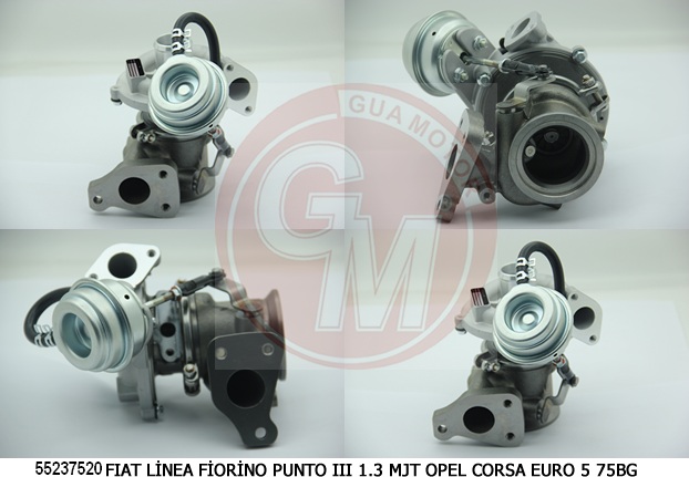 GUA 40663 Turbo Şarj Fiat Fiorino 07> Linea 09> Punto 09> Grande Punto 05>11 1.3d Mtj E5 Opel Corsa 1.3 Cdti A13dtc Psa Bipper-Nemo 1.3hdi 10 > Euro5