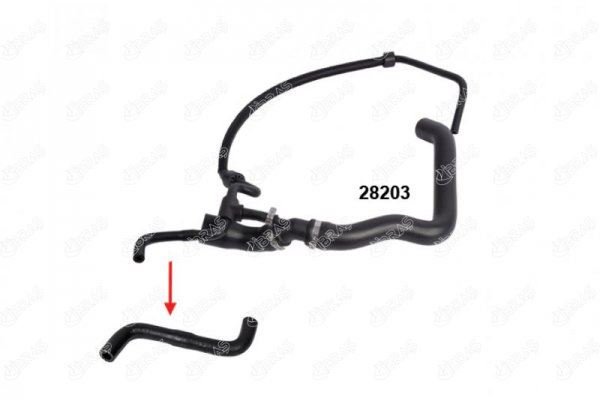 IBRAS 28164 28203 Radyatör Üst Hortumunun -- İnce Hortumun Uç Kismi -- Vw Lt35-Volt 2.5 N173