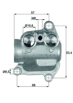 MAHLE TO12.100 Termostat Bmw N62 B48 E70 06>10