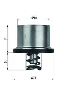 MAHLE THD1.86 Termostat Renault Trucks-Volvo-Iveco 86c