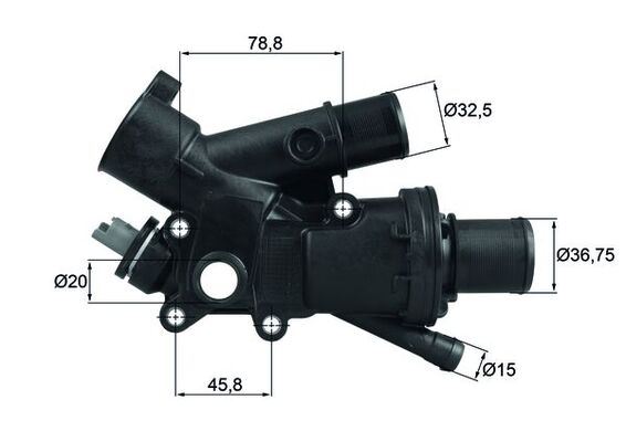 OES T128.03 Termostat 83°C Focus P308 C5 Modeo Iv 2.0 Hdi
