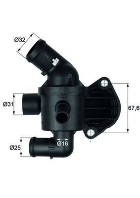 MAHLE TI15.92 Termostat Komple 92c Polo-Golf6-Jetta-Passat-A3-Caddy 1.6 Tdi Caya-Cayb-Cayc-Caye-Cfhc 3 Bağ.