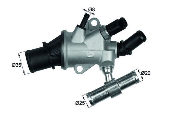 MAHLE TI157.88 Termostat Komple 88c Lancia Lybra Sw-156 00-05