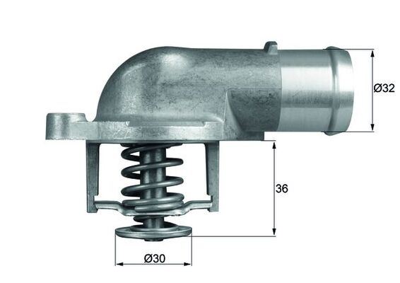 MAHLE TI212.87D Termostat Komple 87c Vw Transporter T5-Mutivan V-Touareg 2.5 Tdi 03-09 Axd