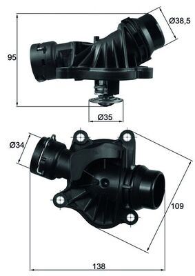 MGA-85341 Termostat 88°C (Bmw  M47n-M57n  E46/60/65/70/83/87/90 )