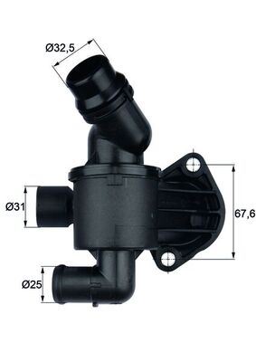 MAHLE TI34.87 Termostat Komple 87c A4-A5-A6 2.0 Tdi 2009--> Caga Caha