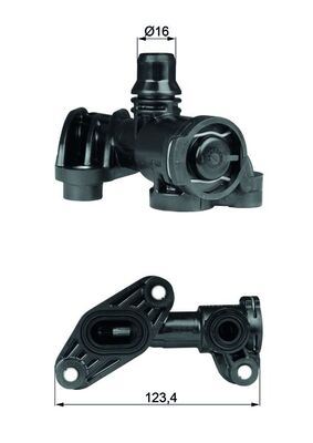 ZTH1316 Termostat Komple 93 C Bmw X5 (E70) 3.0d, 30i 2006-2013 / X6 (E71, E72) Xdrive 30d, 30i, 35d 2008-2014